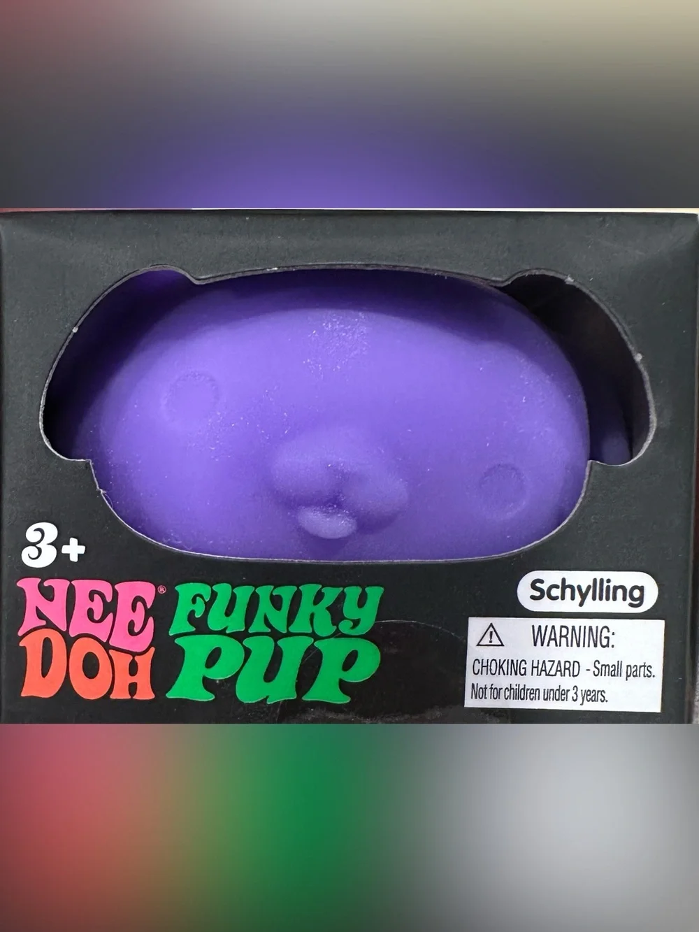 Schylling Nee-Doh Funky Pup Purple Stress Toy